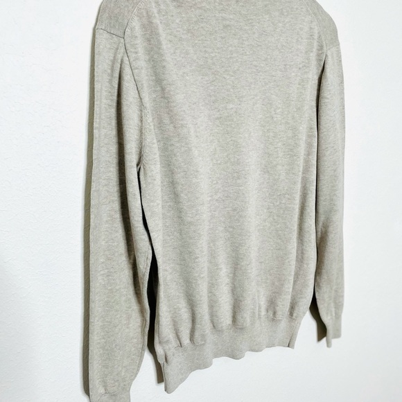 Men’s J. Crew V-Neck Cotton Sweater in Beige - Picture 4 of 5